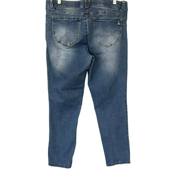 Democracy Ab Technology Absolution Mid Wash Skinny Jeans Womens 14 - Picture 2 of 5